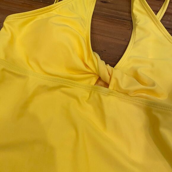 NEW Jones New York Tankini Yellow Two Piece Swimsuit Size S - Picture 3 of 12